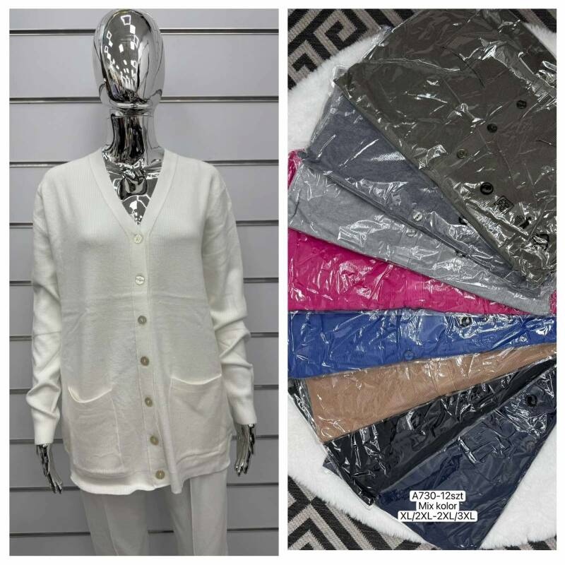 Narzutka damska Roz XL/2XL-2XL/3XL, Mix Kolor Paczka 12 szt