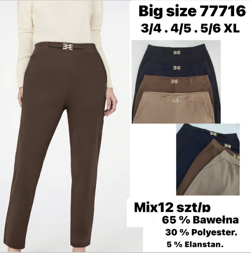 Spodnie damskie Roz 3XL-6XL, Mix Kolor Paczka 12 szt