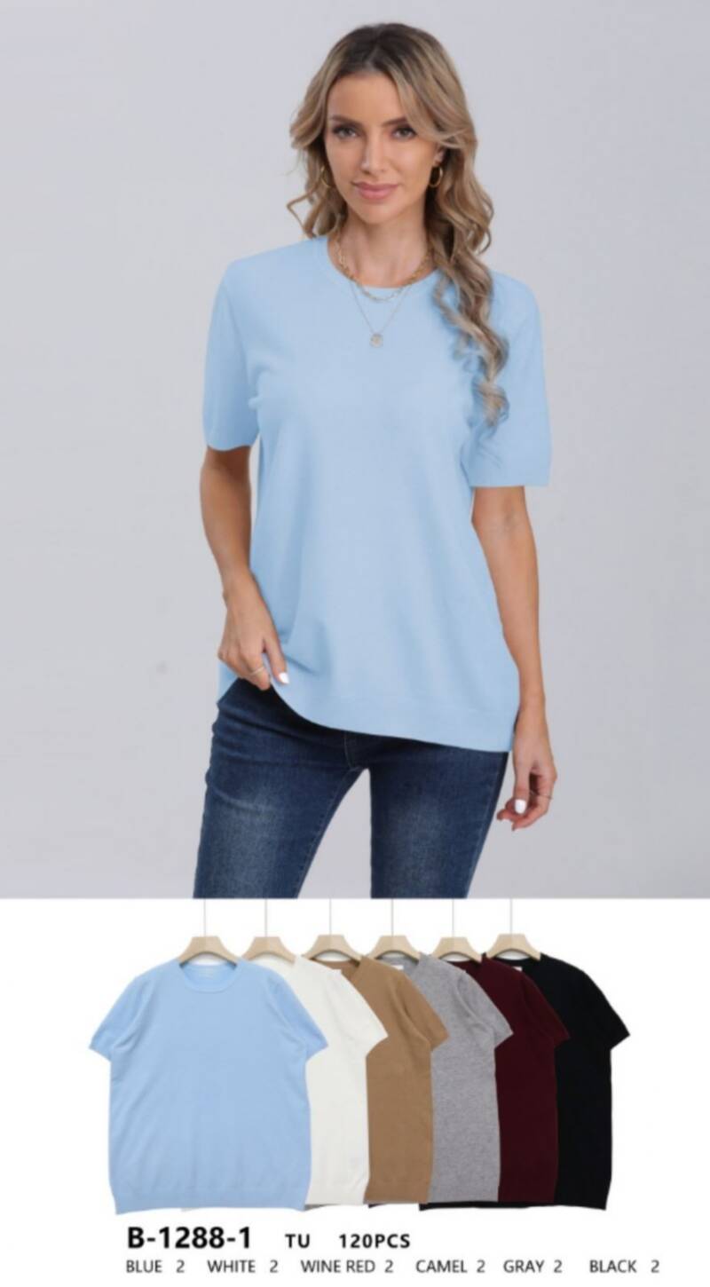 Bluzki damskie Roz Standard, Mix Kolor Paczka 12 szt