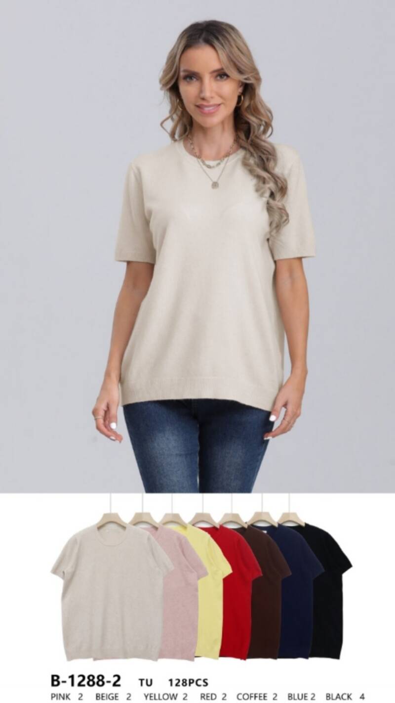 Bluzki damskie Roz Standard, Mix Kolor Paczka 12 szt