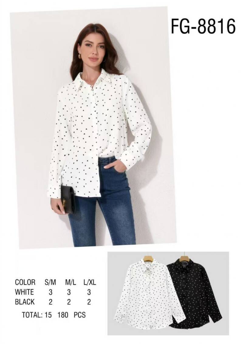 Koszule damskie Roz S/M-L/XL, Mix Kolor Paczka 15 szt