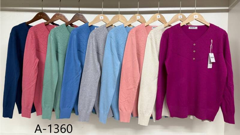 Swetry damskie Roz M/L-XL/2XL, Mix Kolor Paczka 12 szt