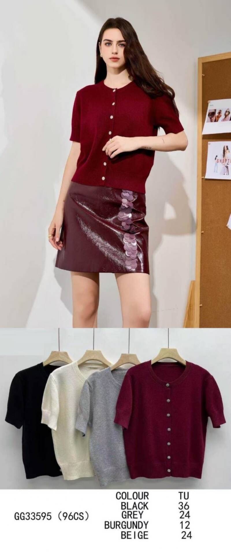 Bluzki damskie Roz Standard, Mix Kolor Paczka 12 szt