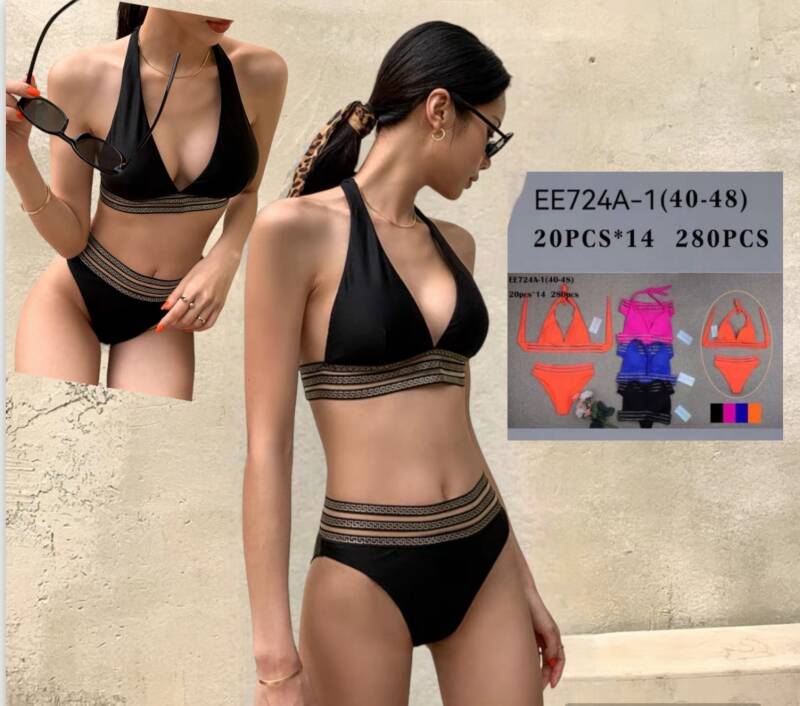 Stroje kąpielowe dwuczęściowy Roz 40-48, Mix Kolor Paczka 10 szt.
