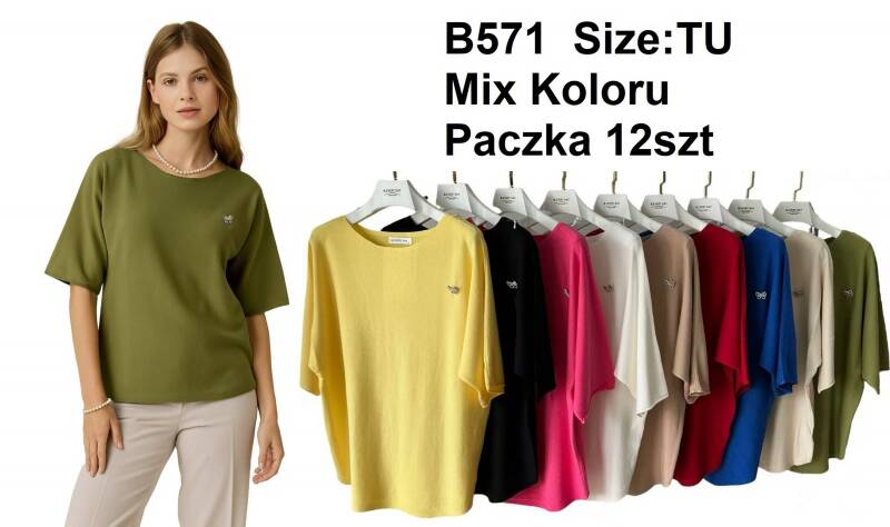 Bluzki damskie Roz Standard, Mix Kolor Paczka 10 szt