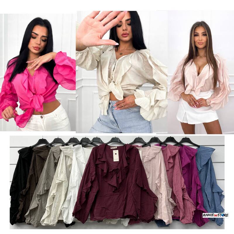 Bluzki damskie (Włoskie produkt) Roz Standard, Mix Kolor Paczka 5 szt