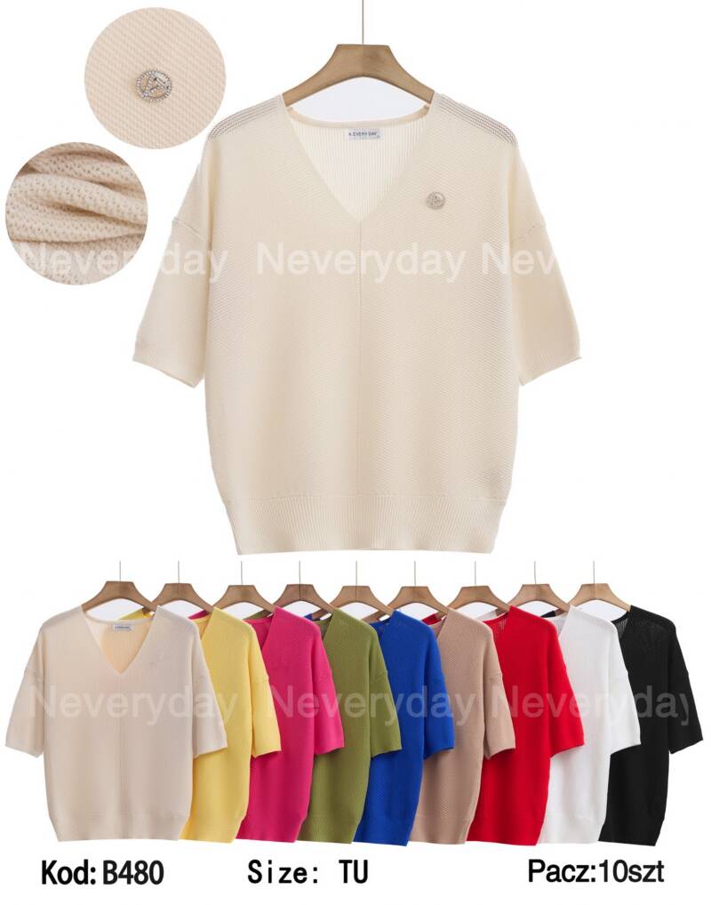 Bluzki damskie Roz Standard, Mix Kolor Paczka 10 szt