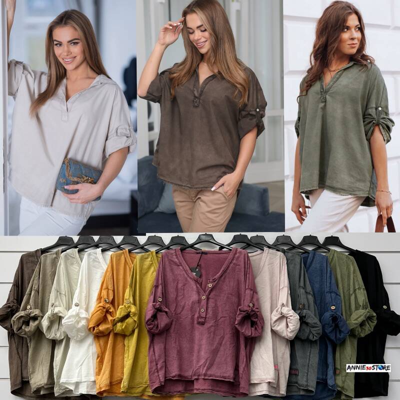 Bluzki damskie (Włoskie produkt) Roz Standard, Mix Kolor Paczka 5 szt