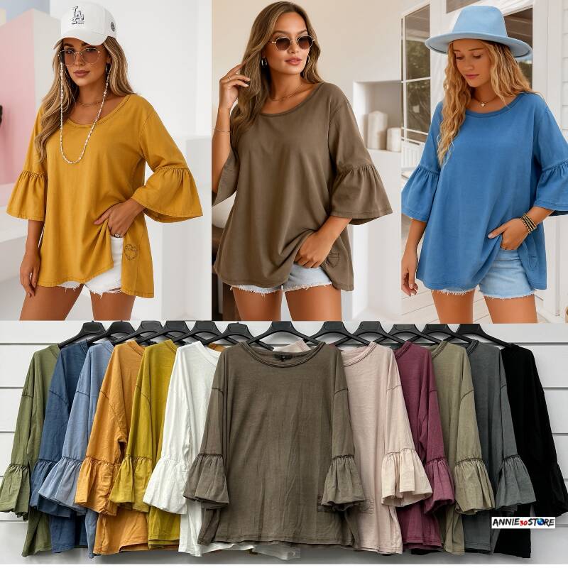 Bluzki damskie (Włoskie produkt) Roz Standard, Mix Kolor Paczka 5 szt