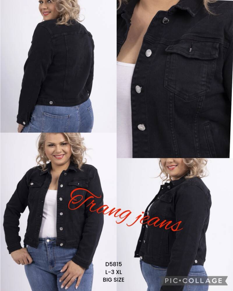 Kurtki damskie jeansy Roz XL-5XL, 1 Kolor Paczka 12 szt.