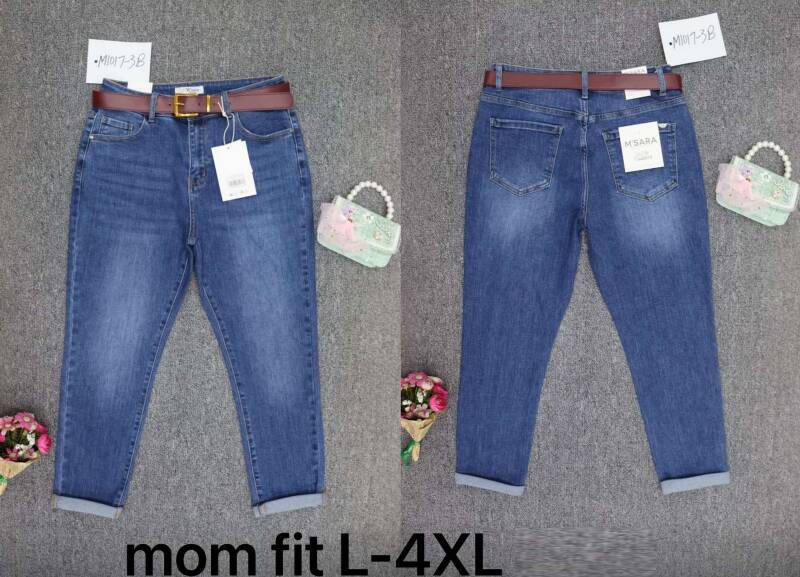 Spodnie jeansy damskie Roz L-4XL, 1 Kolor Paczka 10 szt.