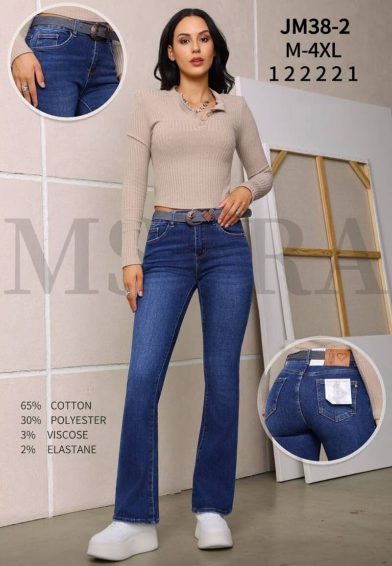 Spodnie jeansy damskie Roz M-4XL, 1 Kolor Paczka 10 szt.