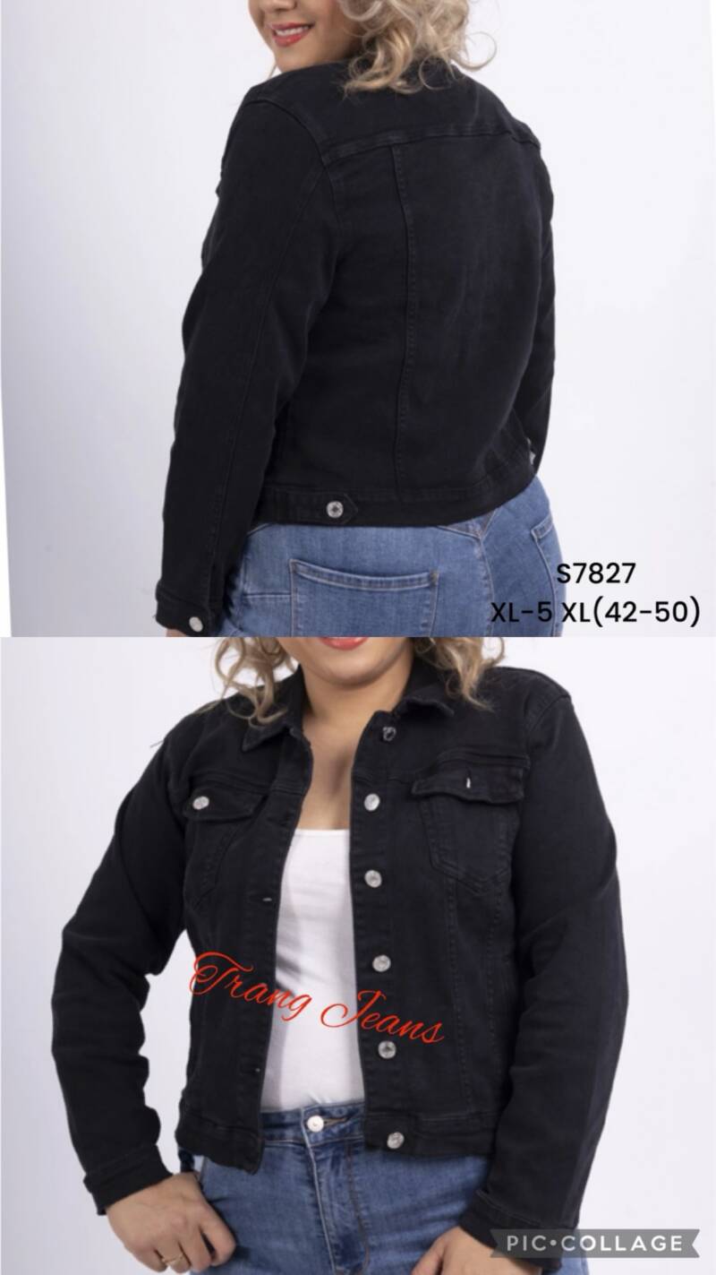 Kurtki damskie jeansy Roz XL-5XL, 1 Kolor Paczka 10 szt.