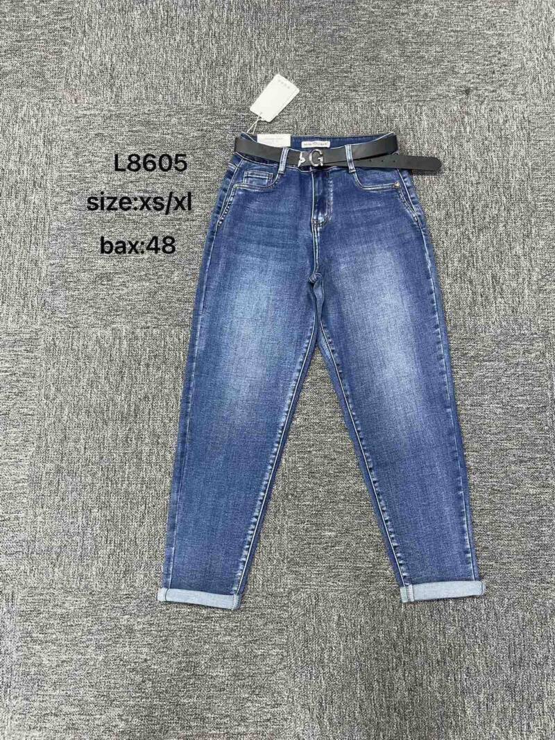 Spodnie damskie jeansy Roz XS-XL, 1 Kolor Paczka 12 szt.	