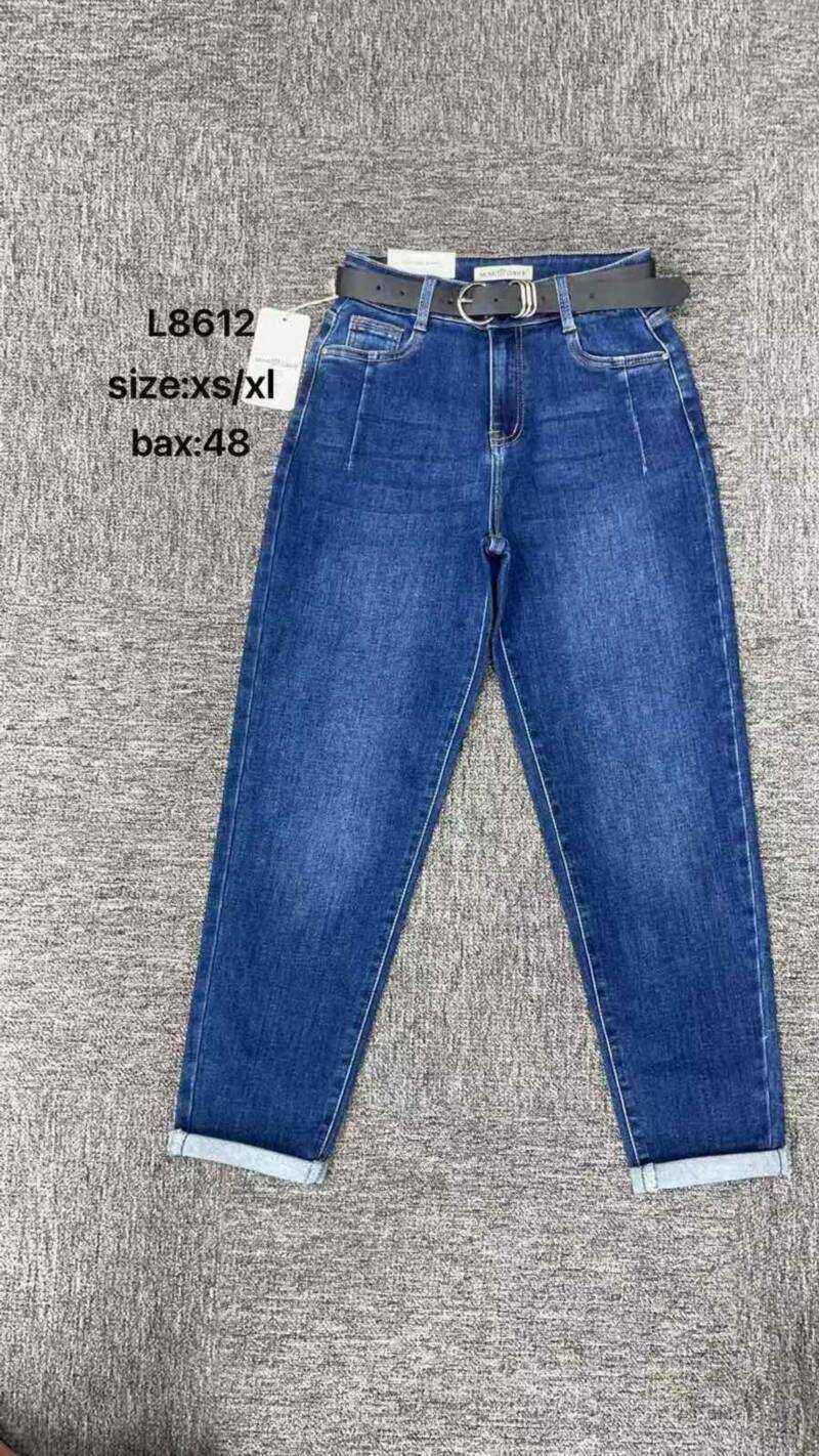 Spodnie damskie jeansy Roz XS-XL, 1 Kolor Paczka 12 szt.	