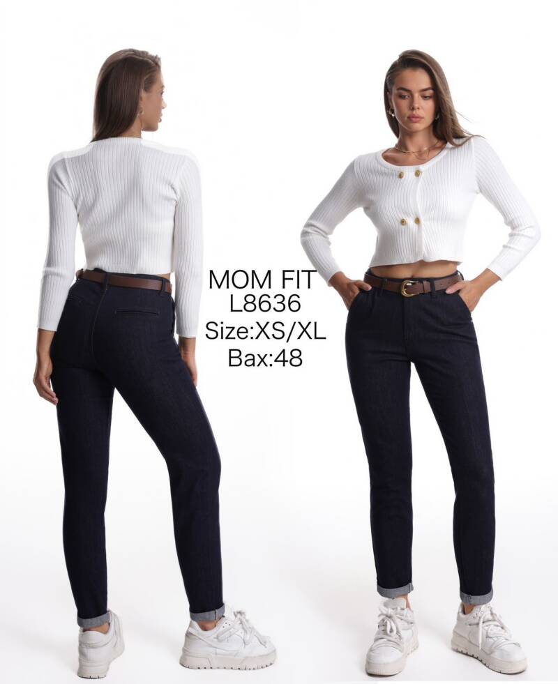 Spodnie damskie jeansy Roz XS-XL, 1 Kolor Paczka 12 szt.	