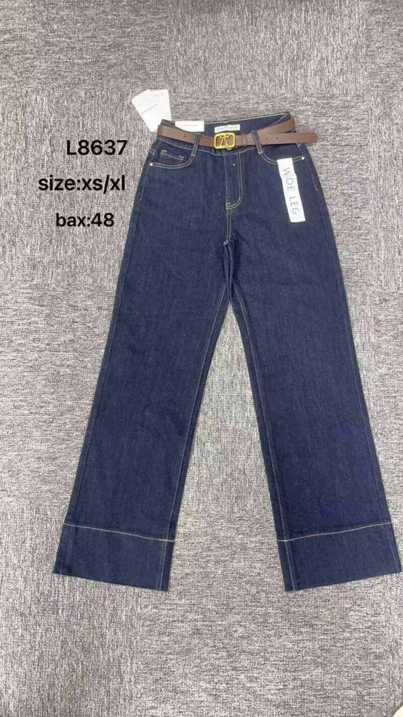 Spodnie damskie jeansy Roz XS-XL, 1 Kolor Paczka 12 szt.	