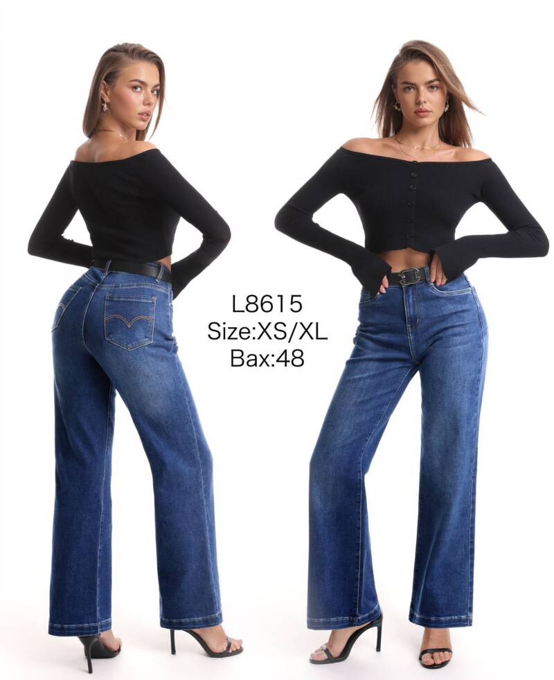 Spodnie damskie jeansy Roz XS-XL, 1 Kolor Paczka 12 szt.	