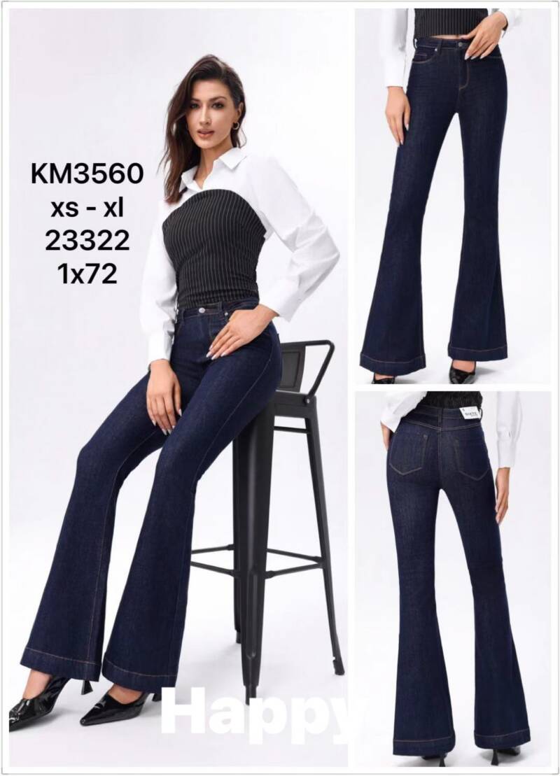 Spodnie damskie jeansy (Włoskie produkt) Roz XS-XL ,1 Kolor Paczka 12 szt.