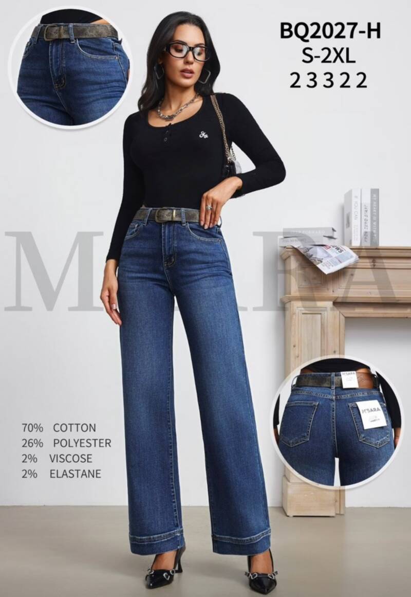 Spodnie jeansy damskie Roz S-2XL, 1 Kolor Paczka 10 szt