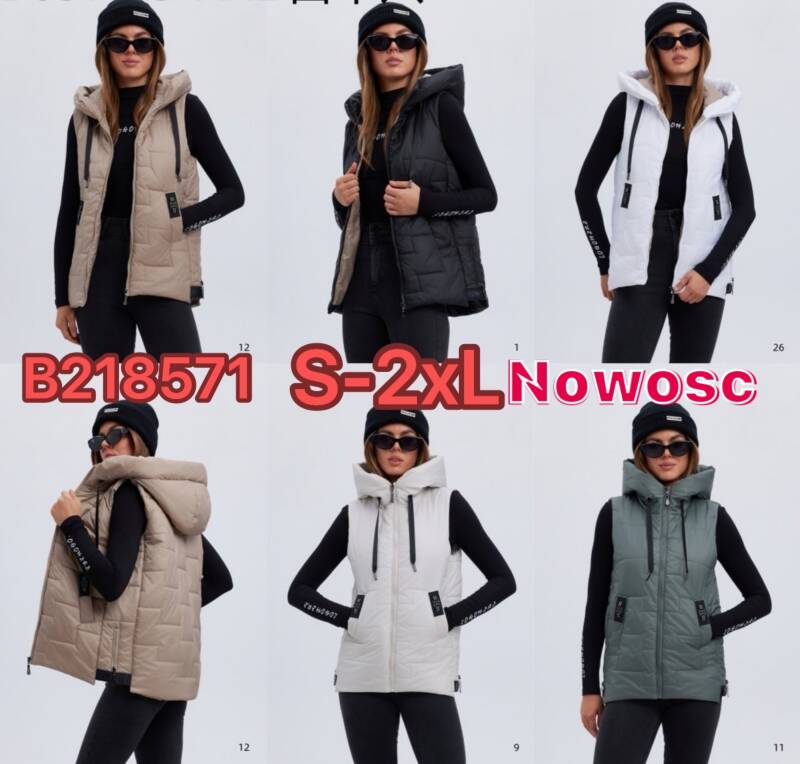 Kamizelka damskie Roz S-2XL, 1 Kolor Paczka 5 szt