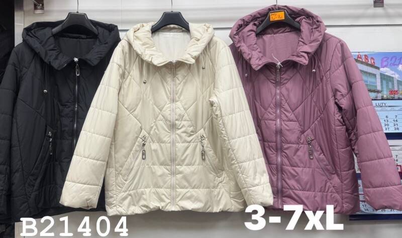  Kurtki damskie zimowe Roz 3XL-7XL, 1 Kolor Paczka 5 szt