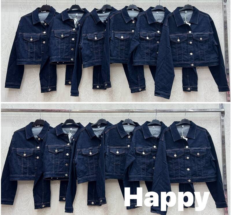 Kurtki damskie jeansy (Włoskie produkt) Roz XS-XL ,1 Kolor Paczka 5 szt.
