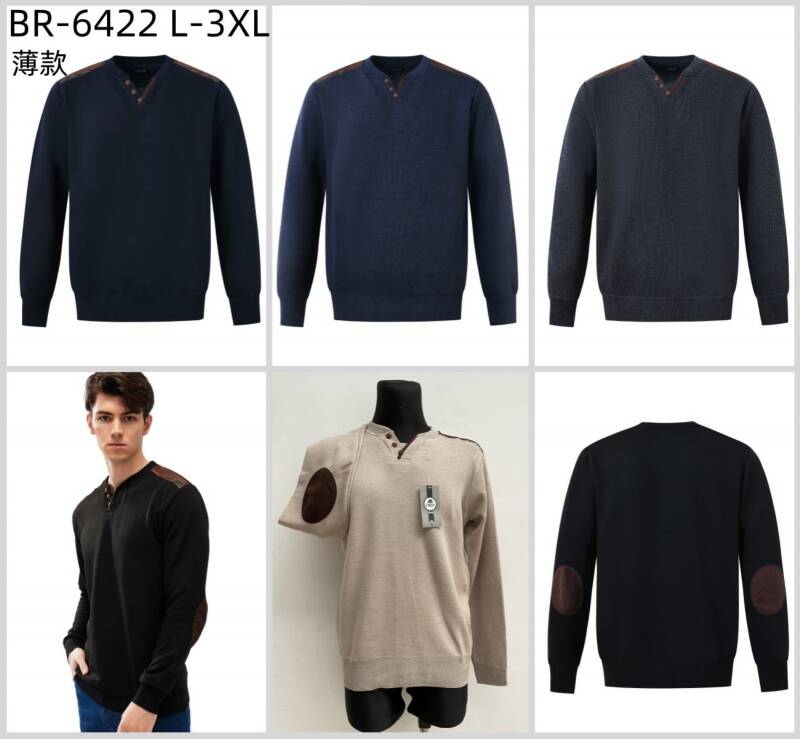 Swetry męska Roz L-3XL, Mix Kolor Paszka 12 szt