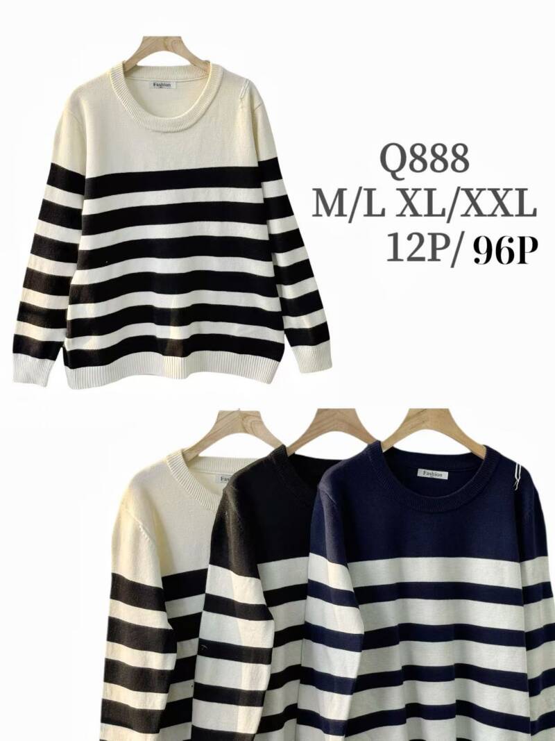 Swetry damskie (Francja produkt) Roz M/L-XL-2XL, Mix Kolor .Paczka 12 szt.