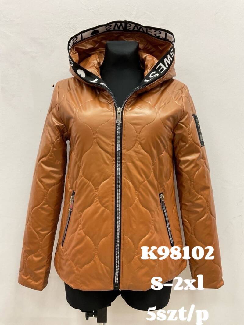 Kurtki damskie zimowe Roz S-2XL, 1 Kolor Paczka 5 szt