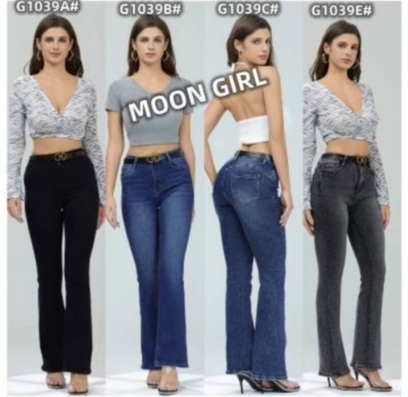 Spodnie damskie jeansy Roz XS-XL, 1 Kolor Paczka 10 szt