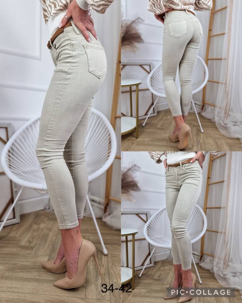 Spodnie damskie jeansy Roz 34-42, 1 Kolor Paczka 10 szt