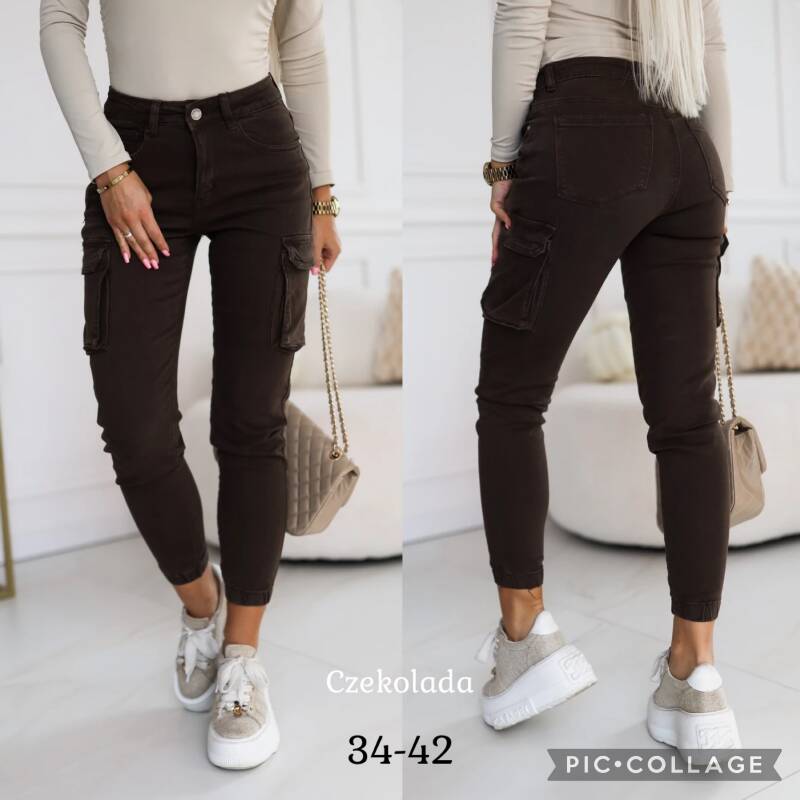 Spodnie damskie jeansy Roz 34-42, 1 Kolor Paczka 10 szt