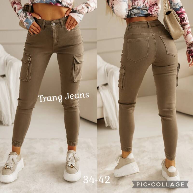 Spodnie damskie jeansy Roz 34-42, 1 Kolor Paczka 10 szt