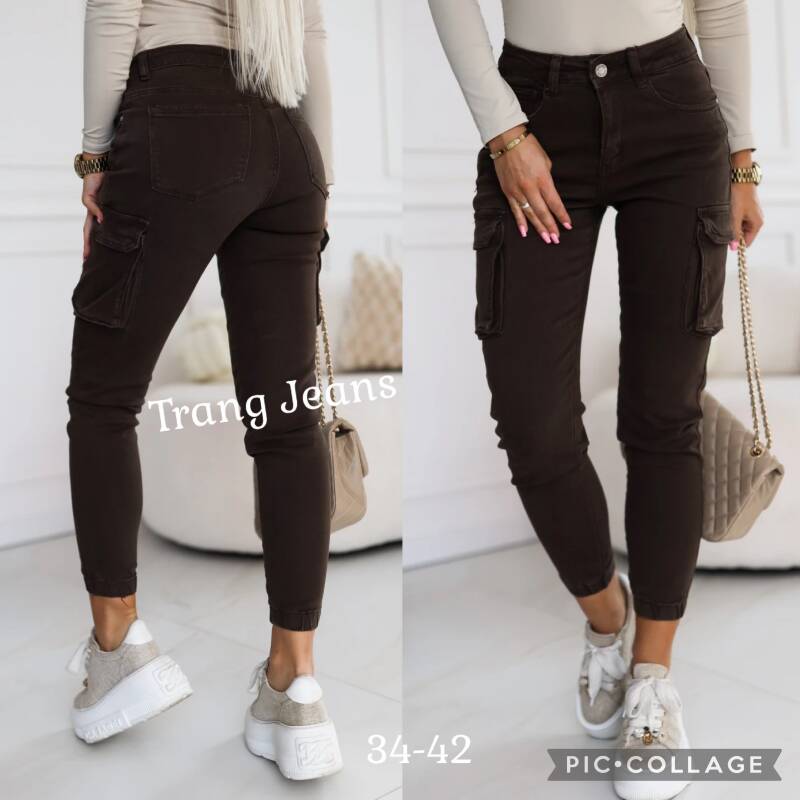 Spodnie damskie jeansy Roz 34-42, 1 Kolor Paczka 10 szt