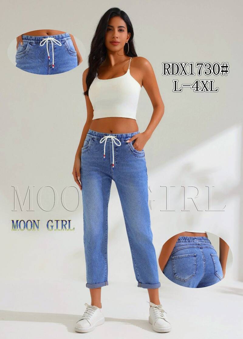 Spodnie damskie jeansy Roz L-4XL, 1 Kolor Paczka 10 szt