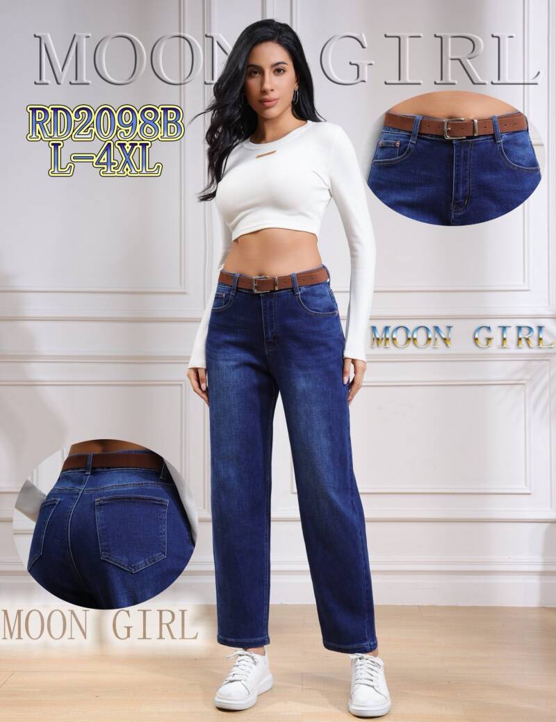 Spodnie damskie jeansy Roz L-4XL, 1 Kolor Paczka 10 szt