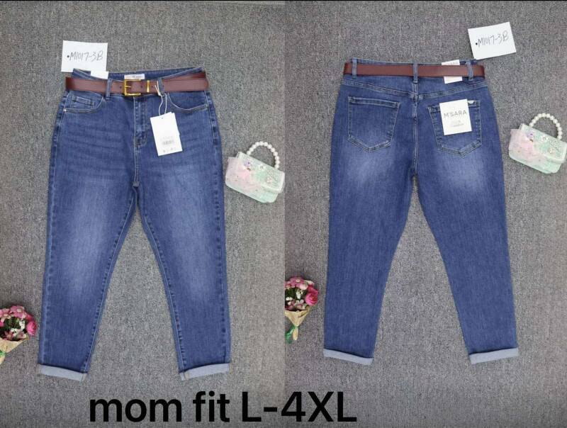 Spodnie damskie jeansy Roz L-4XL, 1 Kolor Paczka 10 szt
