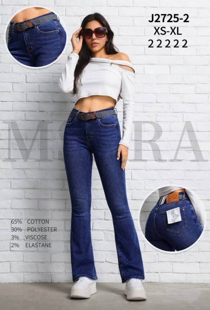 Spodnie damskie jeansy Roz XS-XL, 1 Kolor Paczka 10 szt