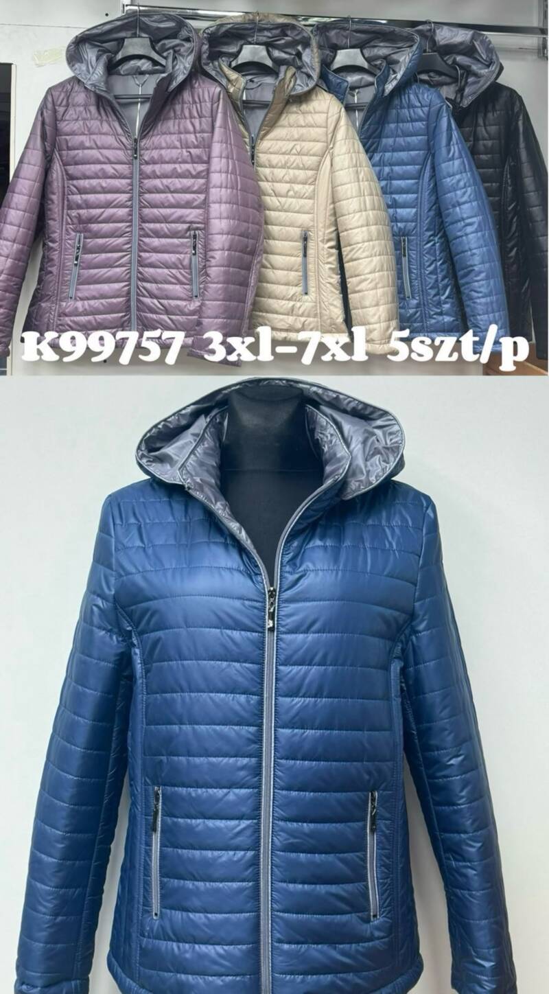 Kurtki damskie zimowe Roz 3XL-7XL, 1 Kolor Paczka 5 szt