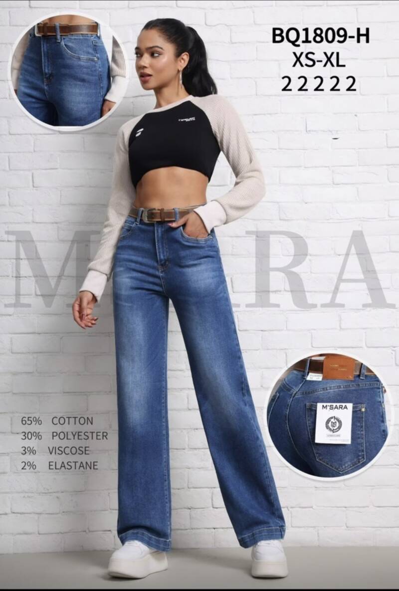 Spodnie damskie jeansy Roz XS-XL, 1 Kolor Paczka 10 szt