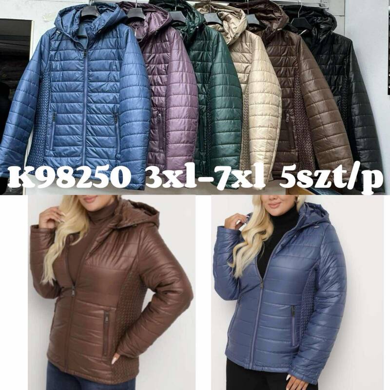 Kurtki damskie zimowe Roz 3XL-7XL, 1 Kolor Paczka 5 szt