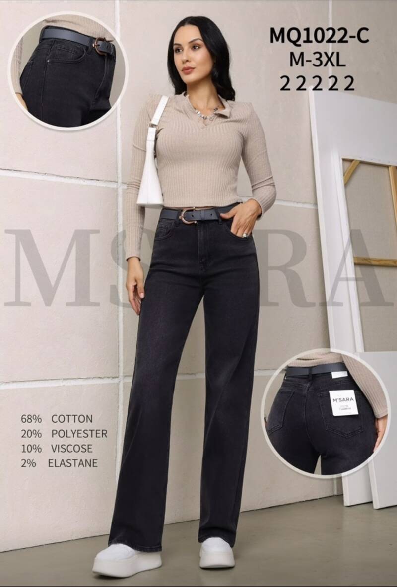 Spodnie damskie jeansy Roz M-3XL, 1 Kolor Paczka 10 szt
