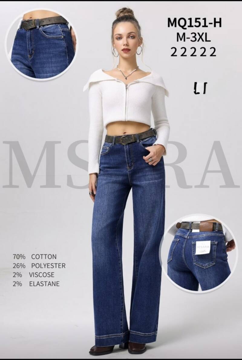 Spodnie damskie jeansy Roz M-3XL, 1 Kolor Paczka 10 szt