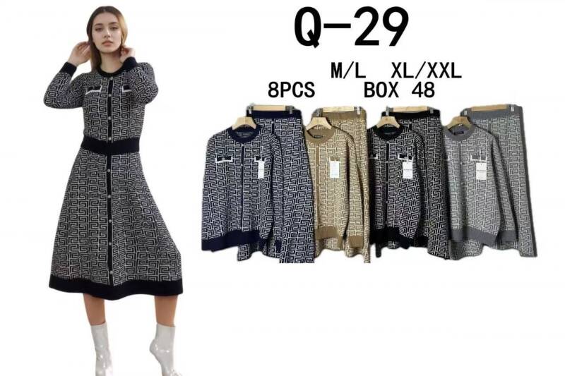 Sukienka damskie (Francja produkt) Roz M/L-XL-2XL, Mix Kolor .Paczka 8 szt.