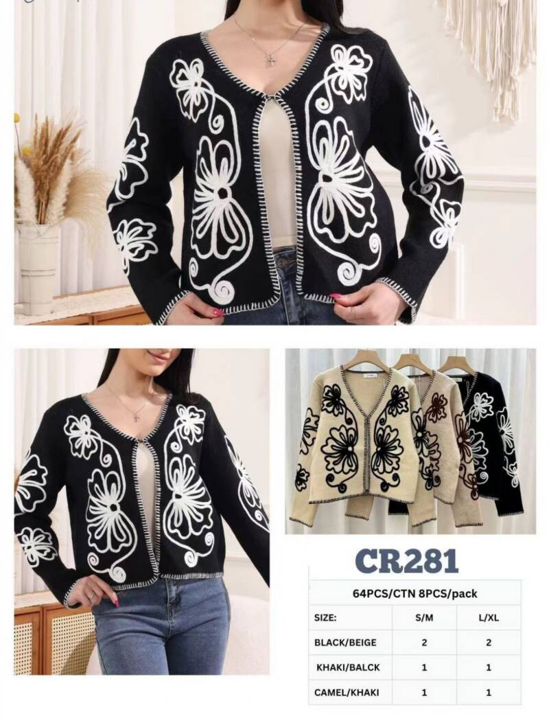 Narzutka damska Roz S/M-L/XL, Mix Kolor .Paczka 8 szt.