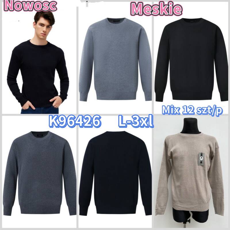 Swetry męska Roz L-2XL, Mix Kolor Paczka 12 szt