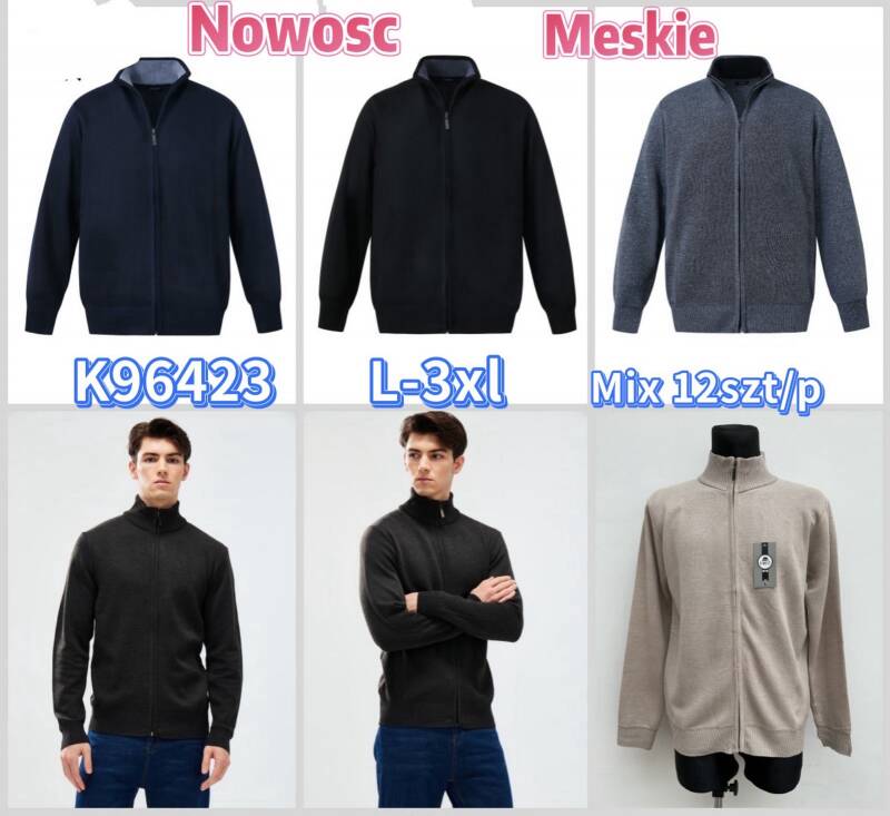 Bluza męska Roz L-3XL, Mix Kolor Paczka 12 szt