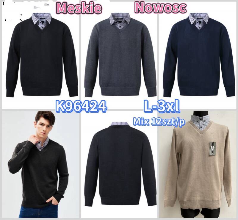 Swetry męska Roz L-3XL, Mix Kolor Paczka 12 szt
