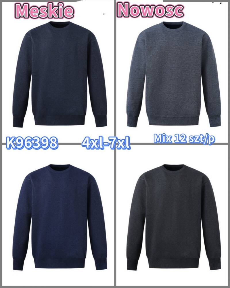 Swetry męska Roz 4XL-7XL, Mix Kolor Paczka 12 szt